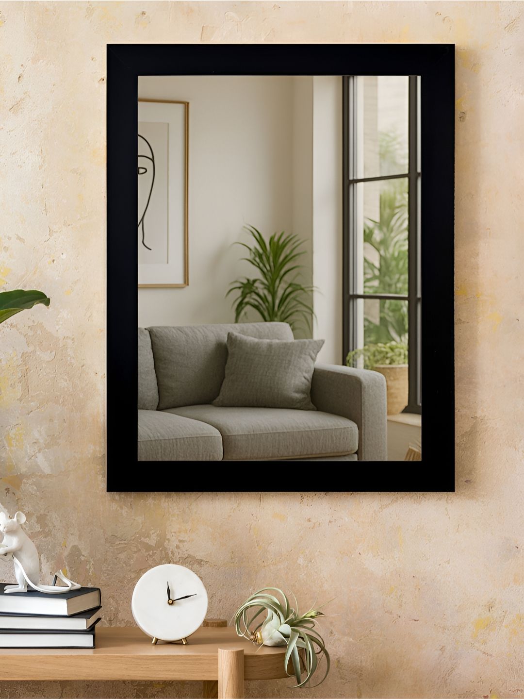 Art Street Wall Mount Decorative Wall Mirror With Frame-picture-11