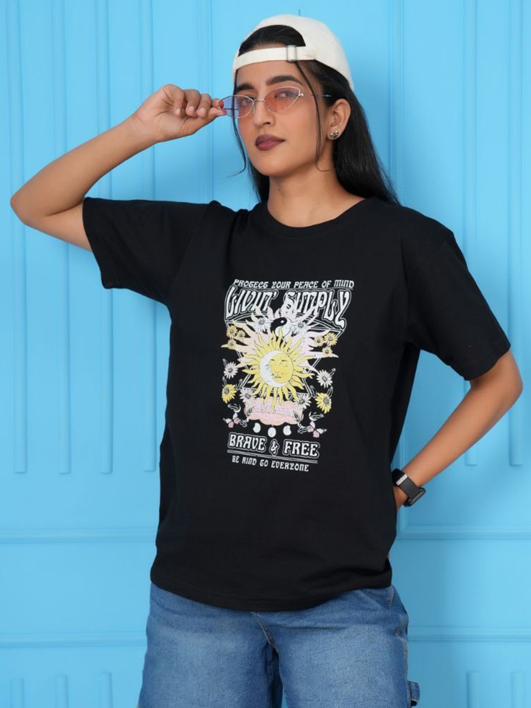 VEROCONIC Women Graphic Printed Round Neck Relaxed Fit T-shirt-picture-14