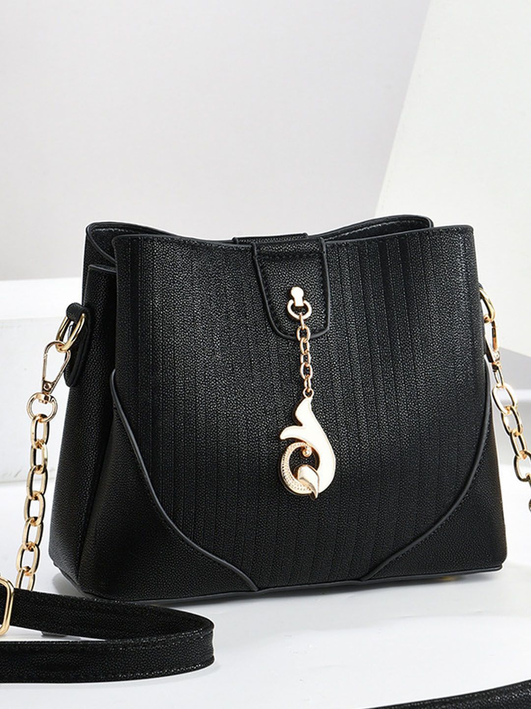 StyleCast Textured Detachable Sling Strap Buckle Detail Crossbody Sling Bag-picture-14