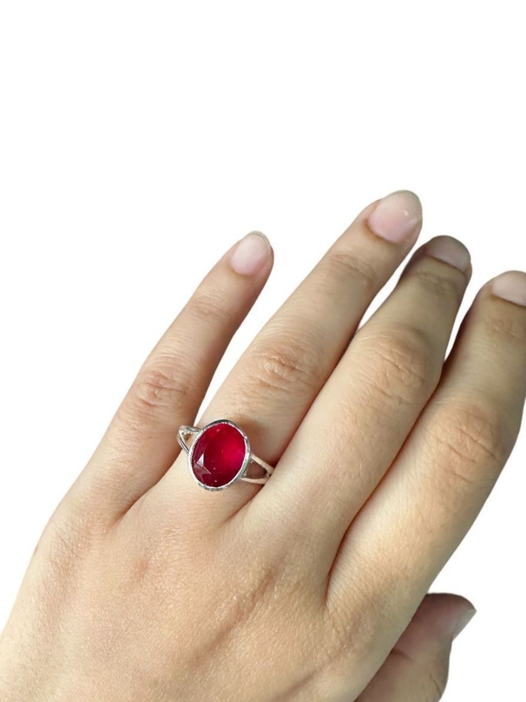 RAVIOUR LIFESTYLE Silver-Plated & Red Brass Pearls Finger Ring-picture-22