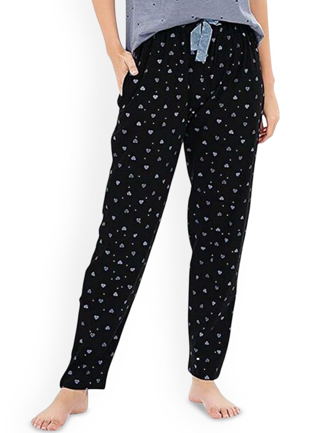 Realglimpse Women Printed Cotton Lounge Pants-image-43