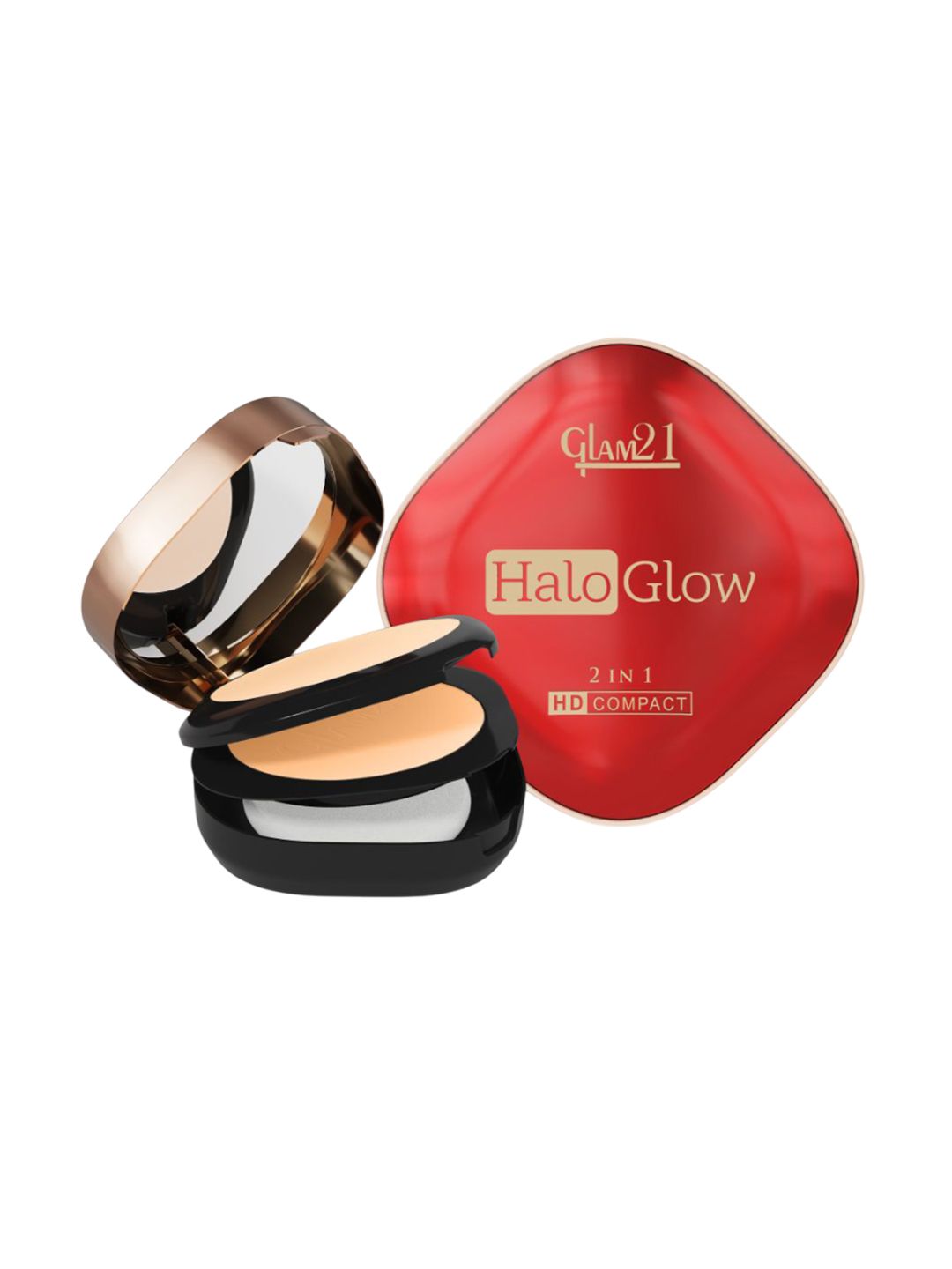 GLAM21 Halo Glow 2 IN 1 HD Compact Long Lasting with Squalane, shea butter and vitamin E