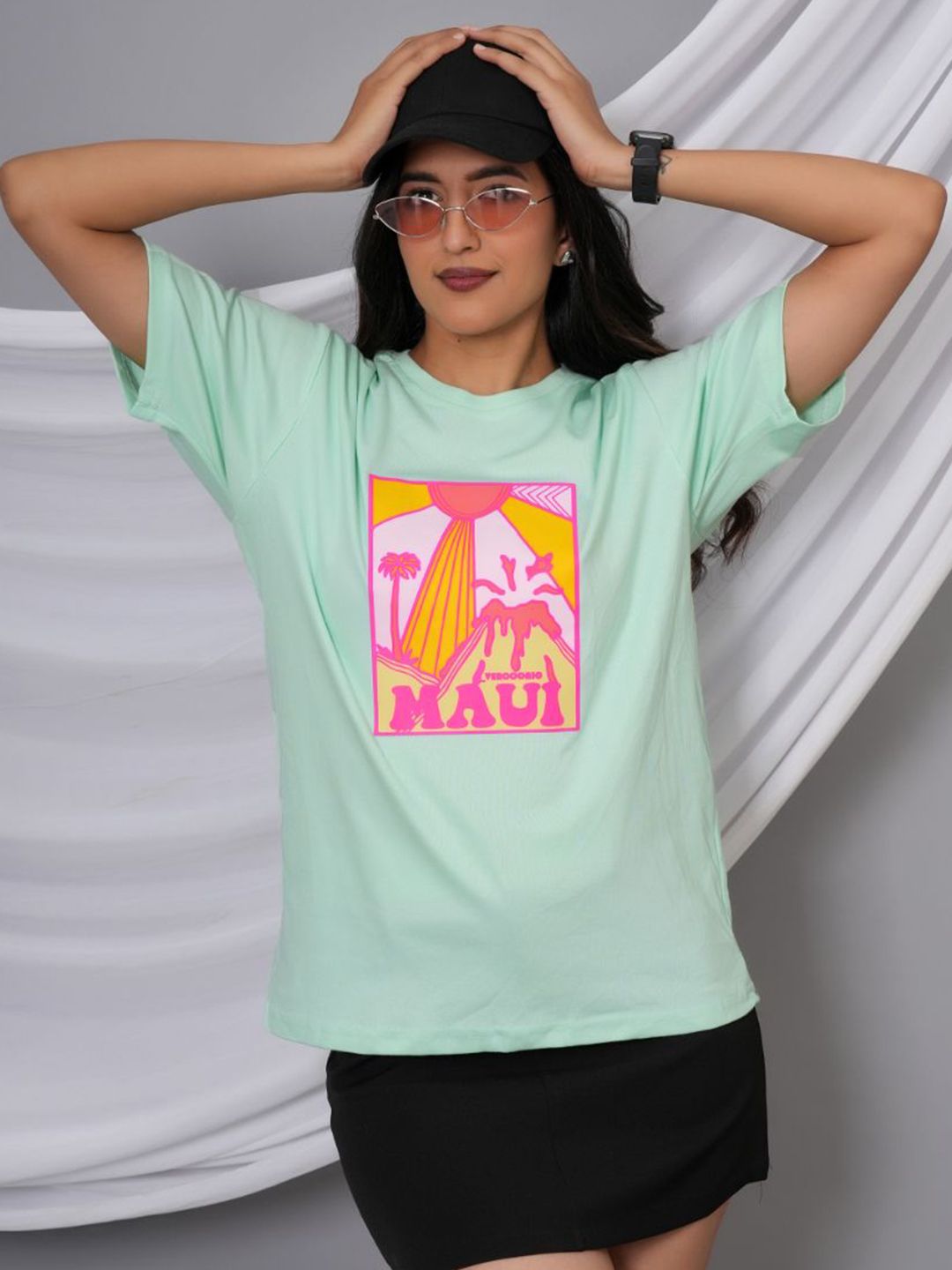 VEROCONIC Women Graphic Printed Round Neck Relaxed Fit T-shirt-picture-16