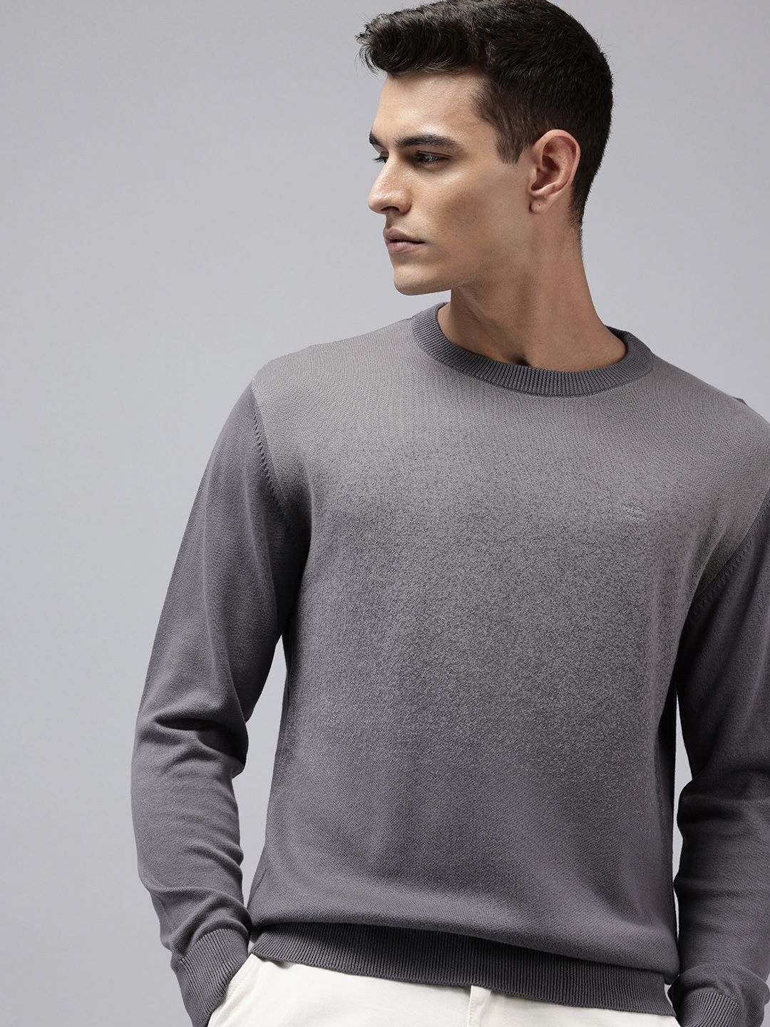 ColorPlus Ombre Knitted Pure Cotton Pullover Sweater-picture-26
