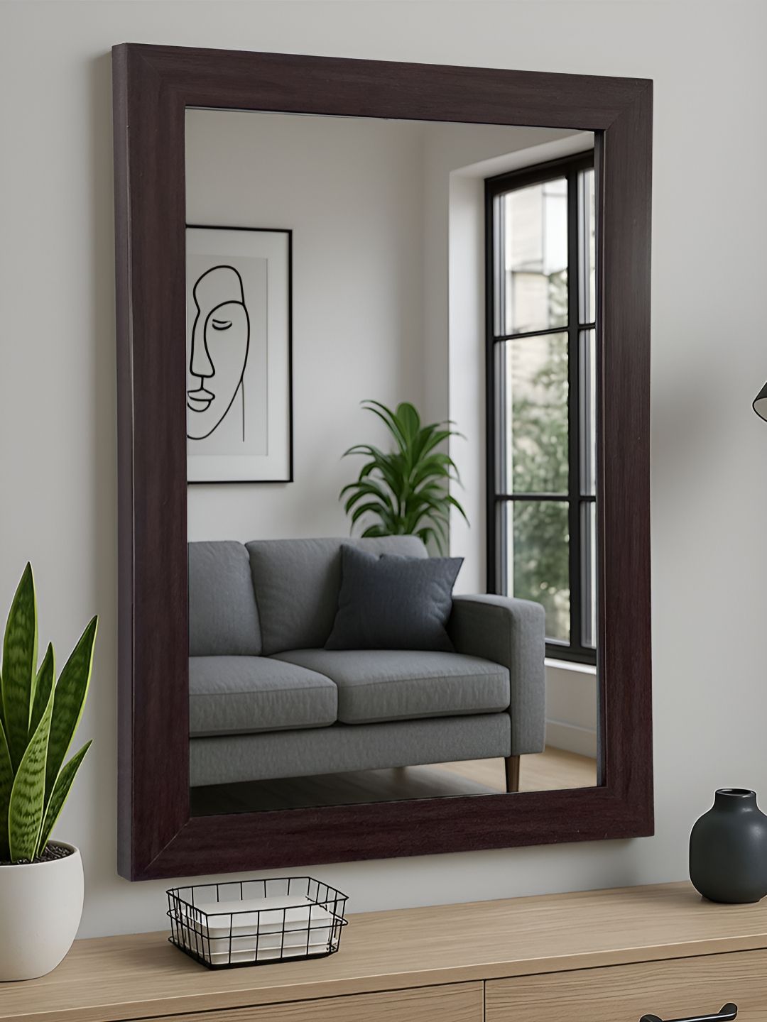 Art Street Wall Mount Decorative Wall Mirror With Frame