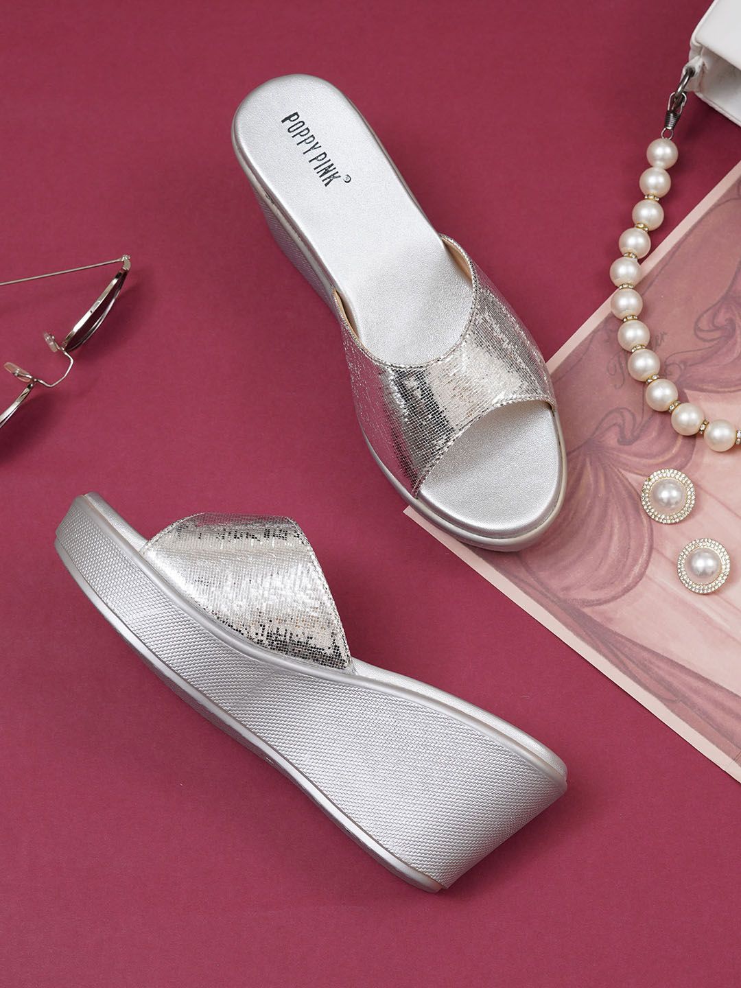 POPPYPINK Party Wedge Sandals-picture-15