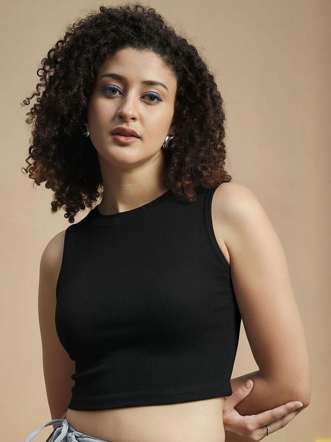 GLOWBERRY Women Cotton Fitted Crop Top-picture-25