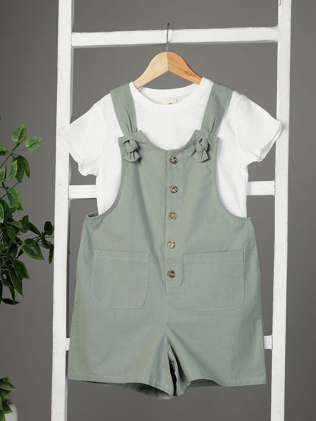 Sangria Girls Sage Green Jumpsuit with T-Shirt-picture-53