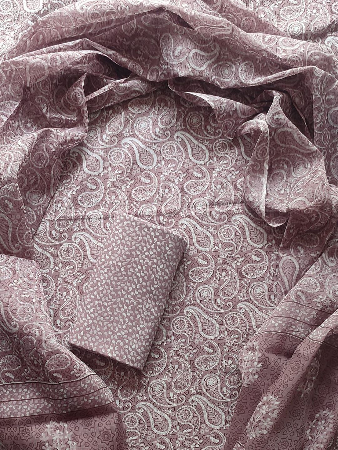 Khatri Creations Elagant Floral Printed Pure Cotton Block Print Unstitched Dress Material-picture-10