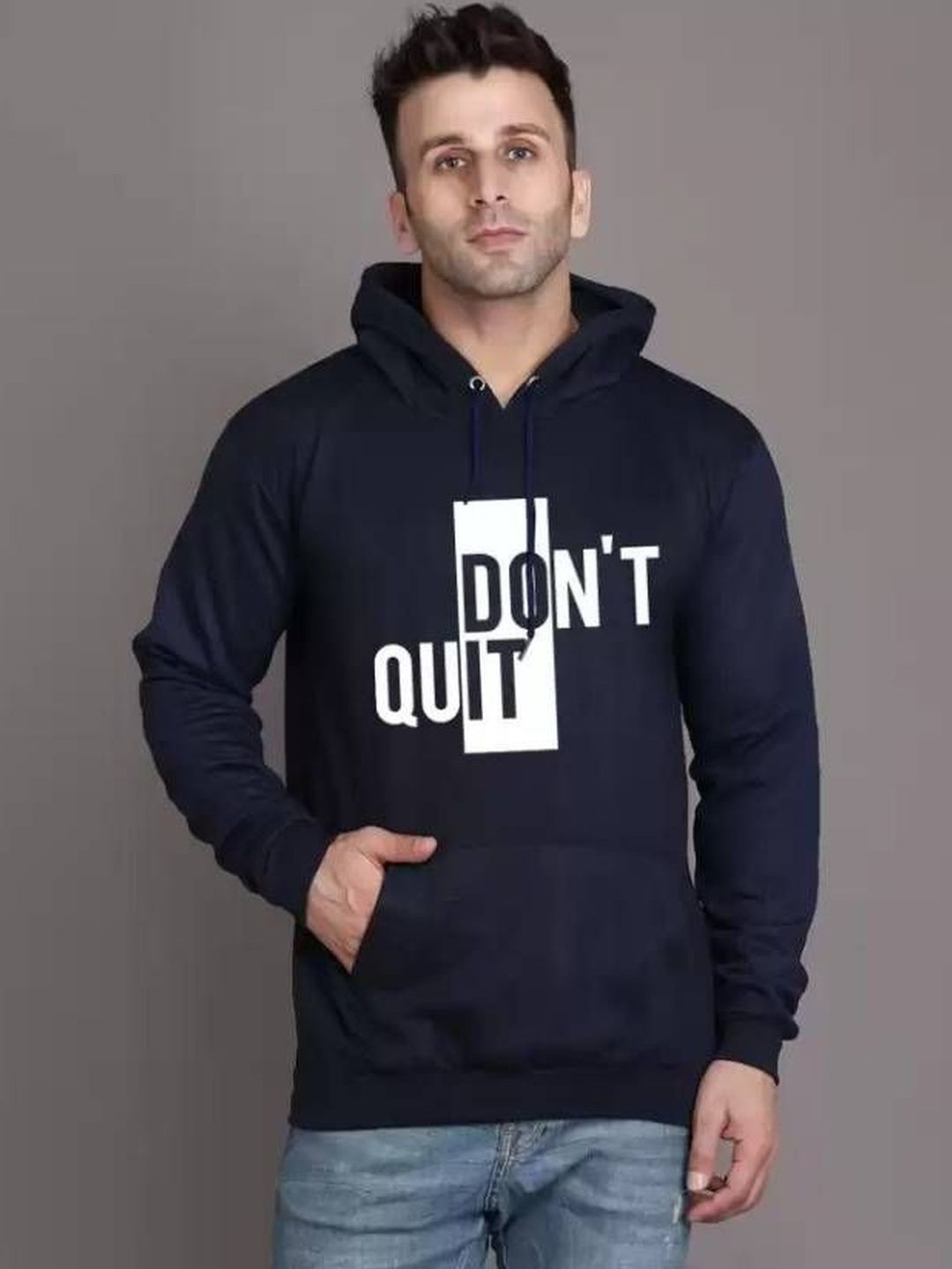 VALUE CREATION Men Blue Cotton Printed Hooded Pullover-picture-44