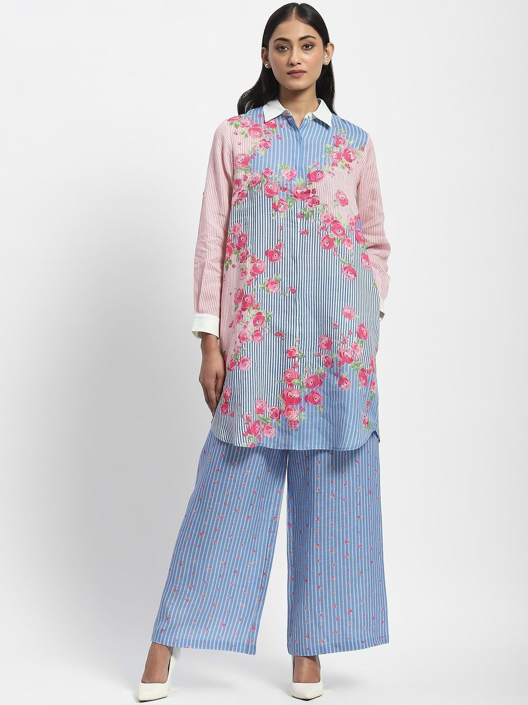 Satya Paul Women Floral Print Linen Top-picture-13