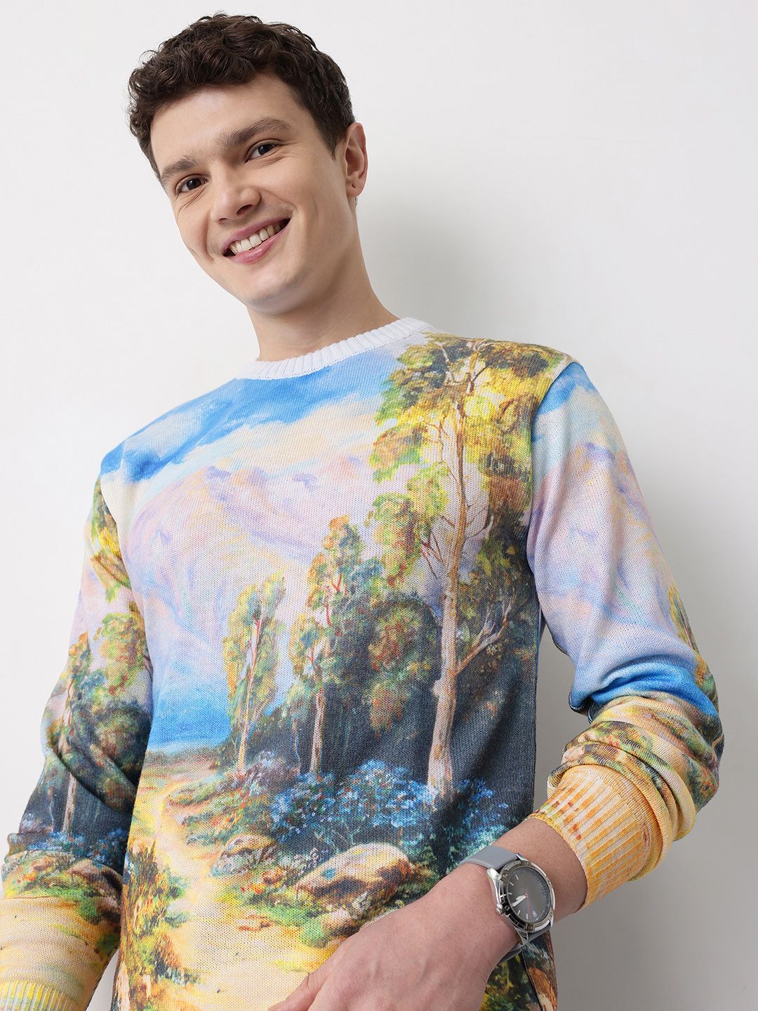 Mast & Harbour Conversational Printed Pullover-picture-15