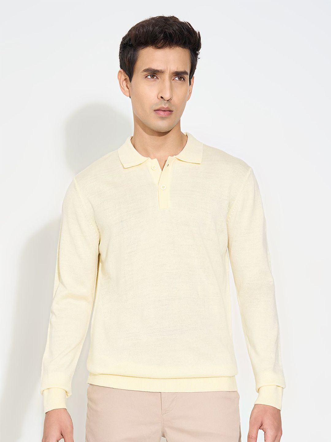 Peregrine by Pantaloons Men Shirt Collar Full Sleeve Pullover Sweater-picture-32