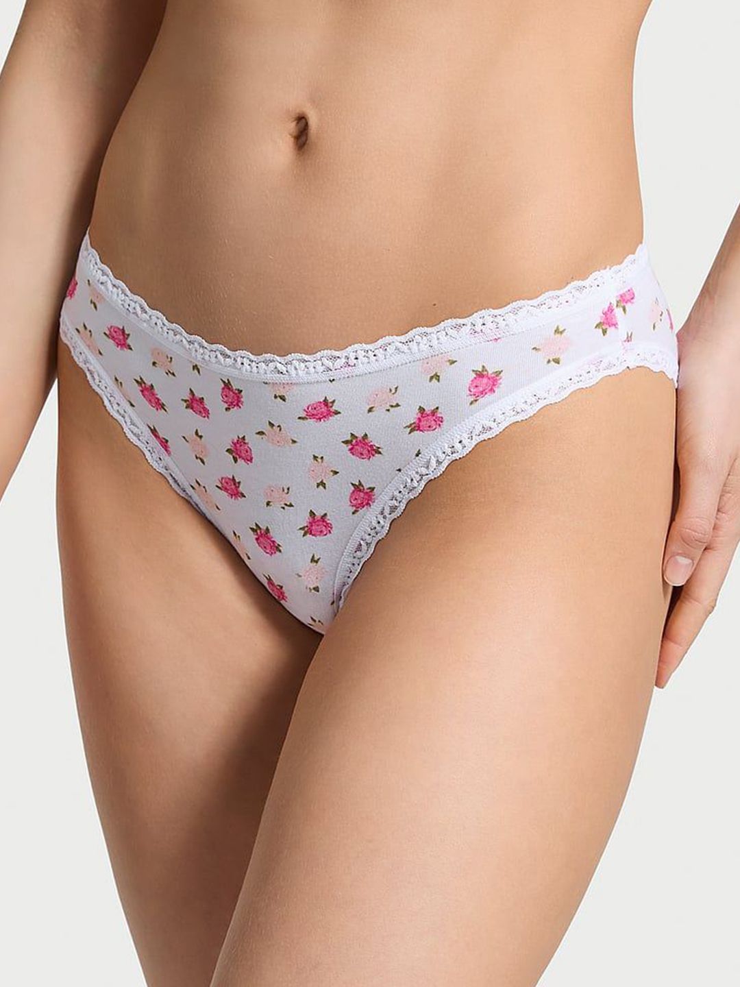 Victoria's Secret Women Floral Printed Low-Rise Lace Bikini Briefs-picture-34