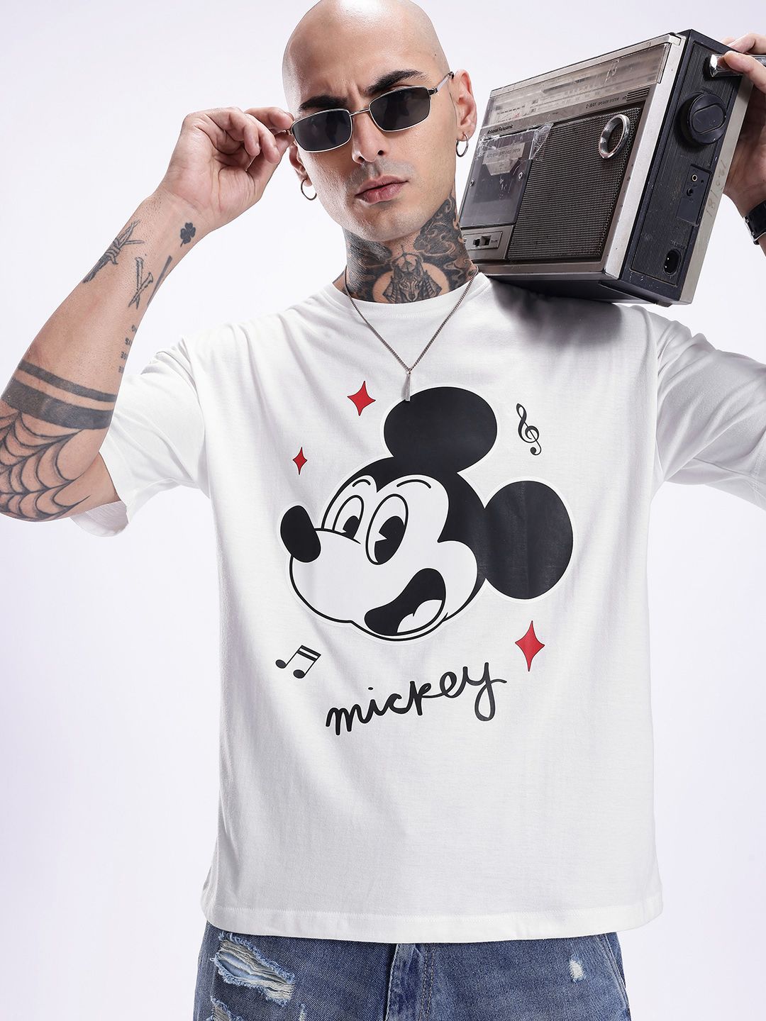 kook n keech disney Kook N Keech Oversized Fit Disney Mickey Mouse Graphic Printed Pure Cotton T-shirt-picture-19