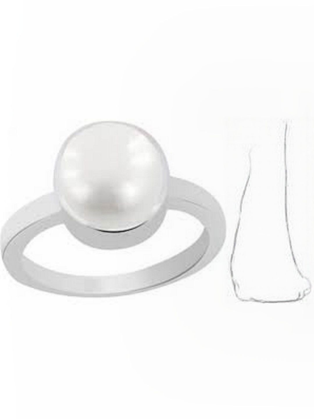 RAVIOUR LIFESTYLE Silver-Plated & White Alloy Pearls Finger Ring-picture-35