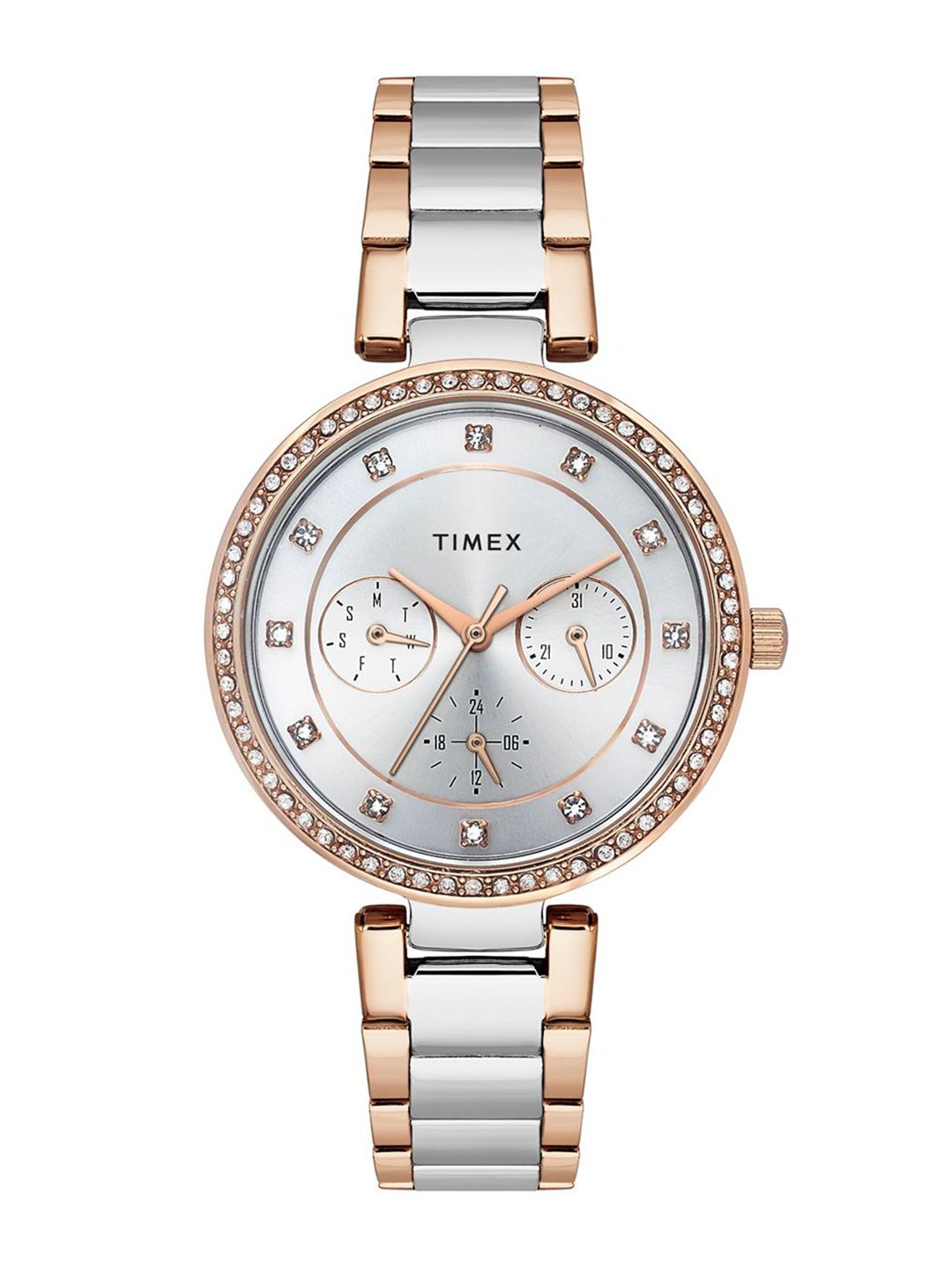 Timex Women Embellished Dial & Bracelet Style Strap Multi Function Watch TWEL18723-picture-11