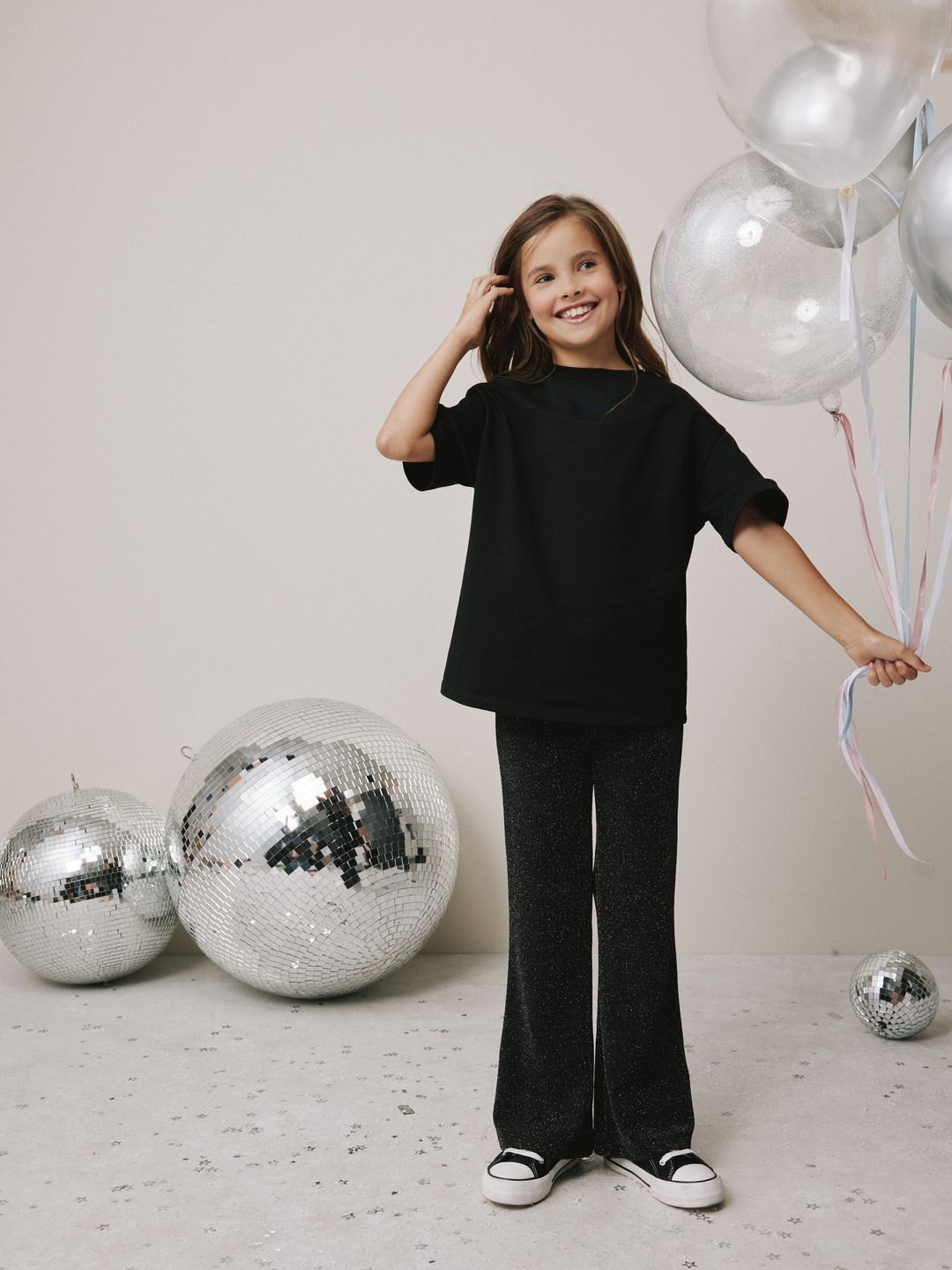 NEXT Girls Sparkle Party Flared Leggings-picture-42