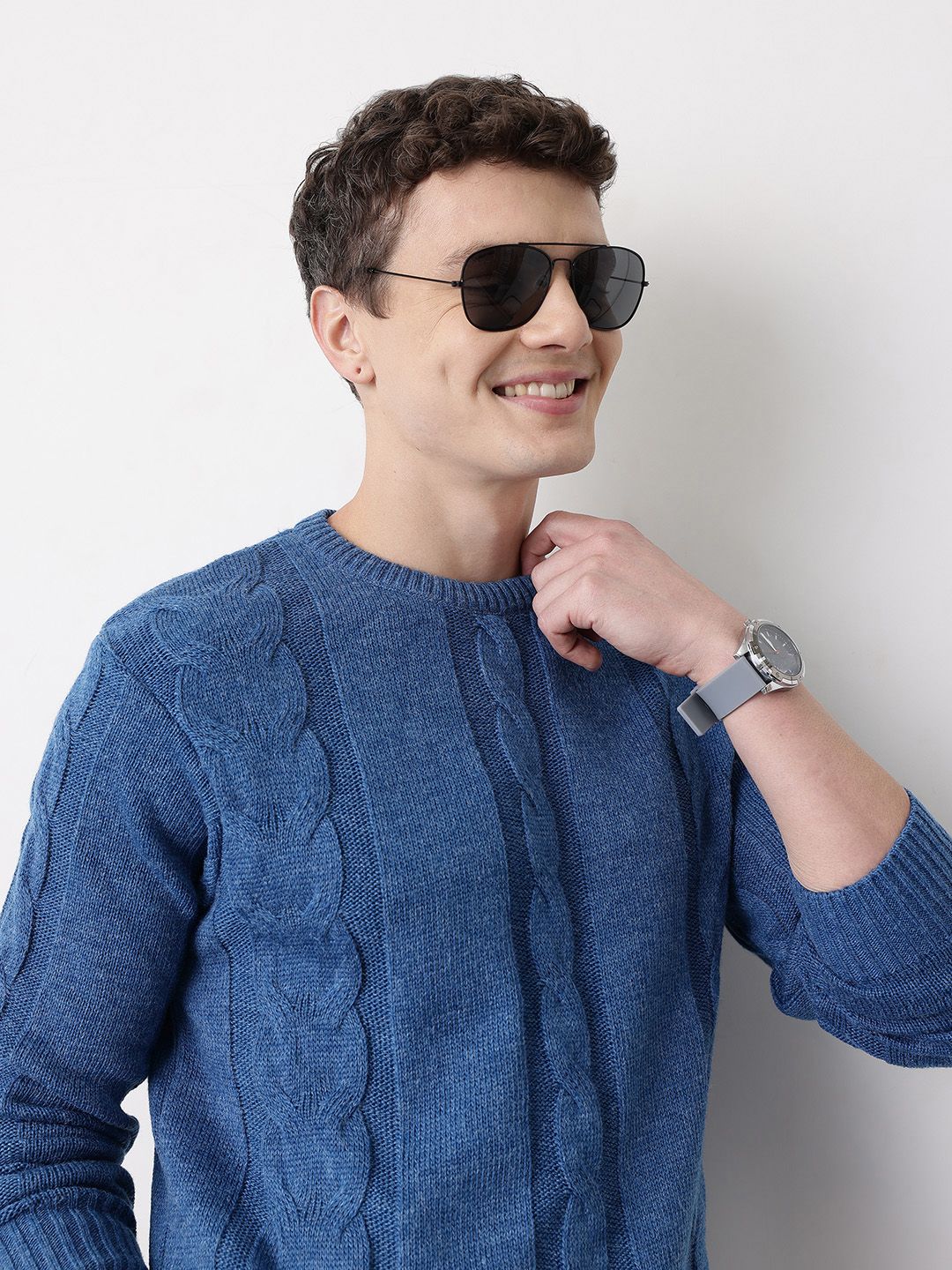 Mast & Harbour Cable Knit Pullover-image-37