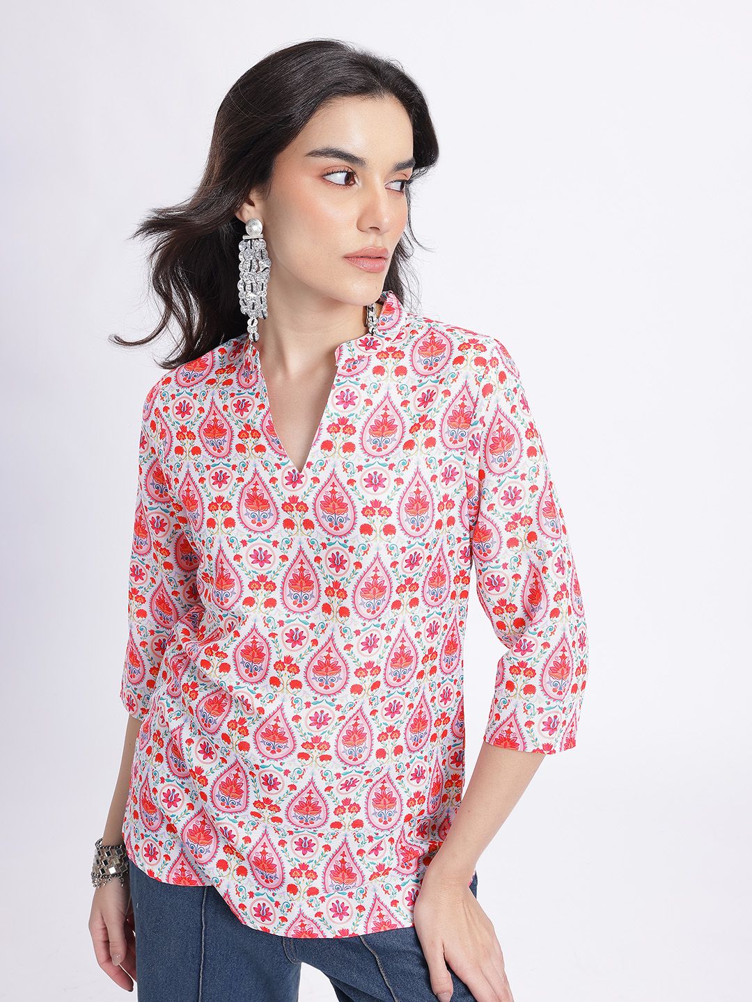 Anouk Rustic Floral Printed Kurti-image-48