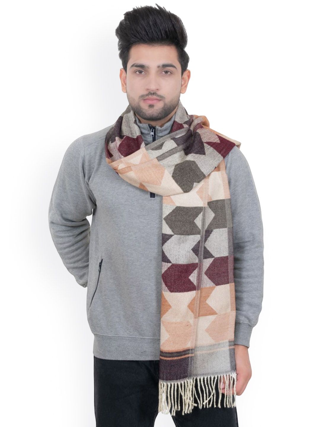 Amoldo Unisex Patterned Acrylic Mufflers-image-38