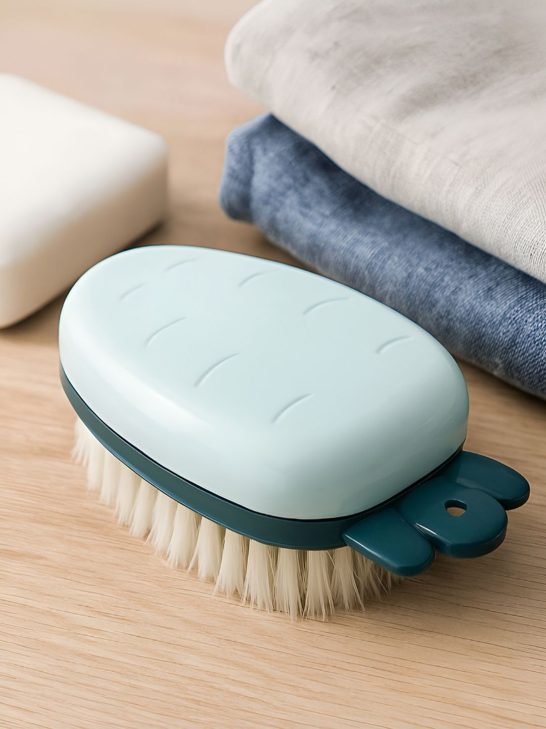 TASKHOUSE Green And White Rabbit Shape Cleaning Brush-picture-10