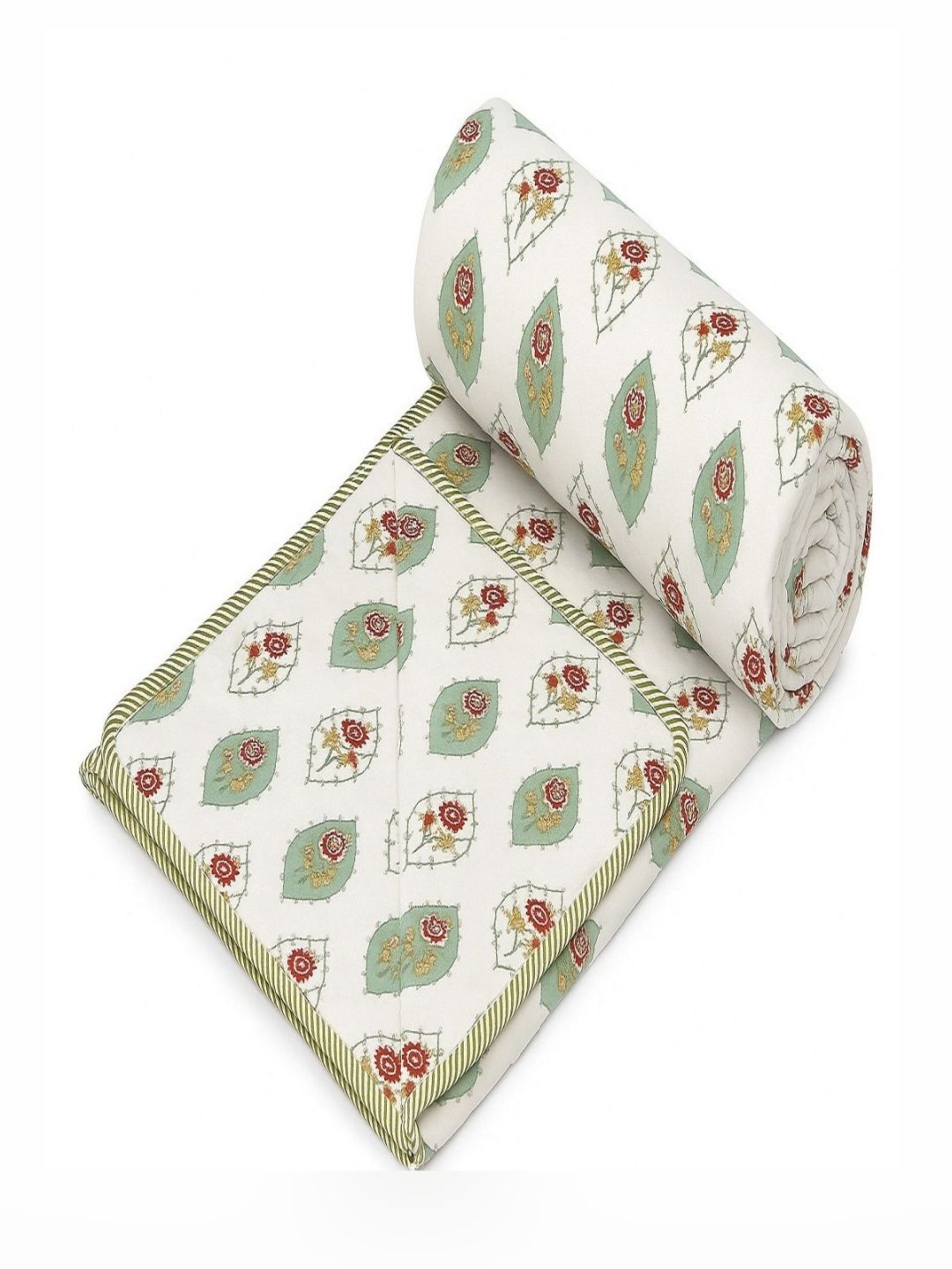 RRC Green Floral AC Room 150 GSM Dohar-picture-22
