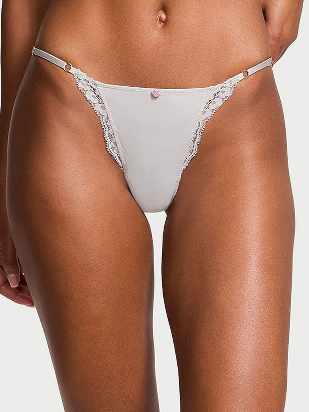 Victoria's Secret Women Low-Rise Dream Angels Lace-Trim Adjustable String Bikini Briefs-picture-23