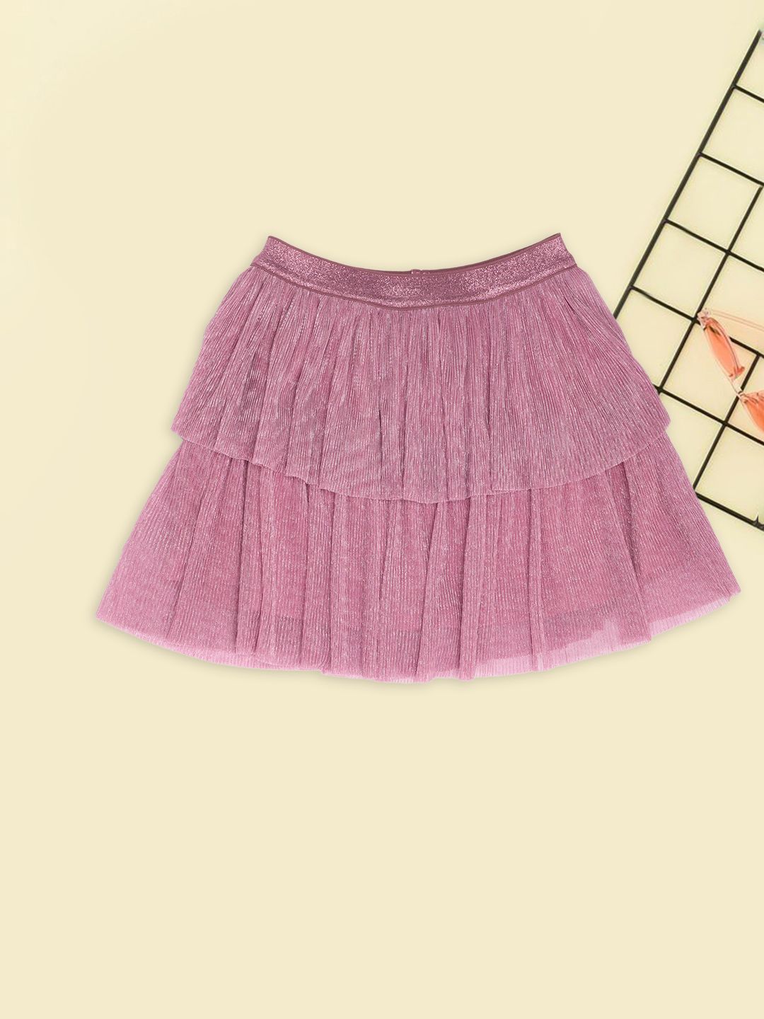 Pantaloons Junior Girls Layered Flared Mini Skirts-picture-29