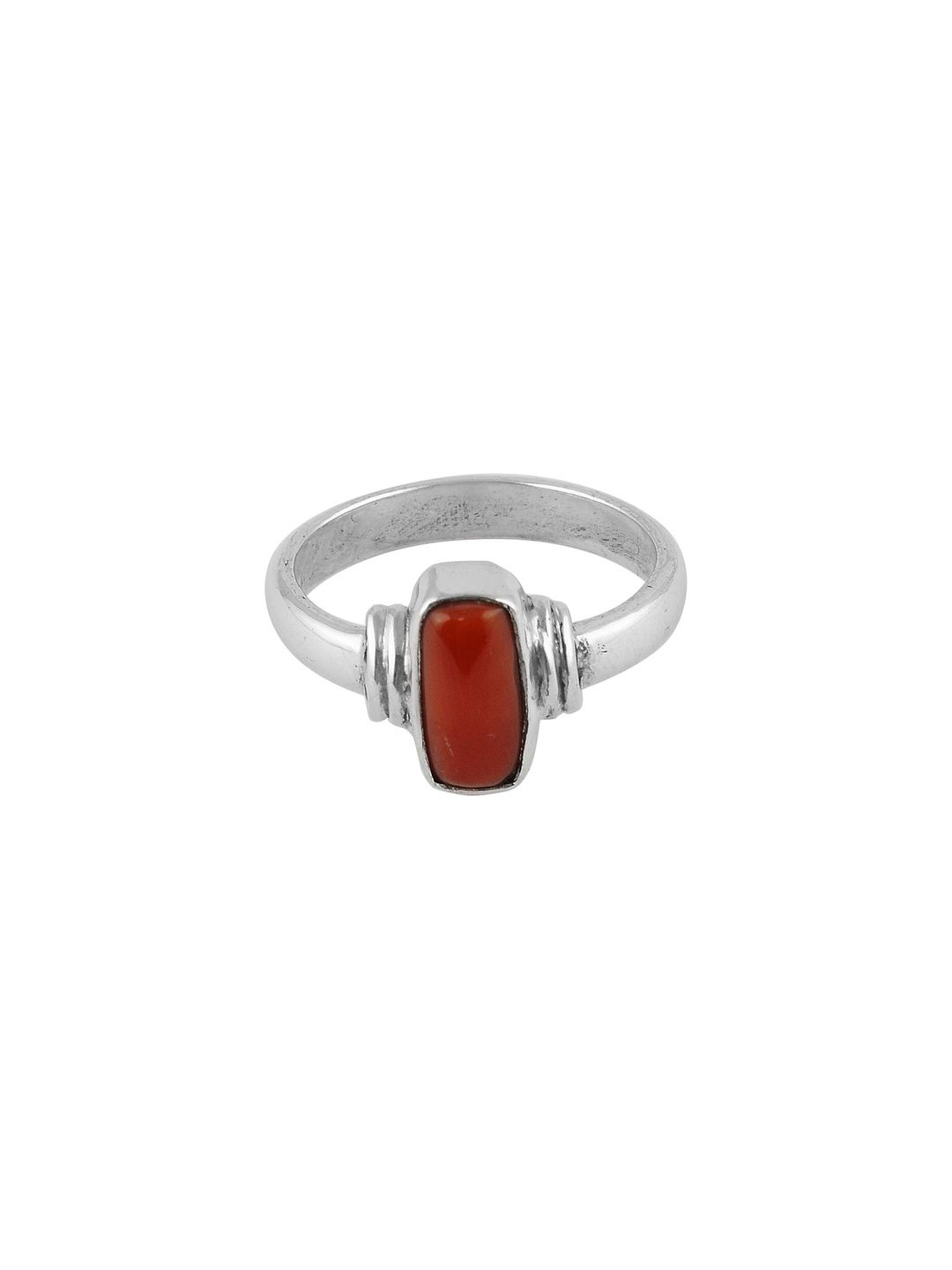 RAVIOUR LIFESTYLE Red Silver Pearls Finger Ring-picture-27