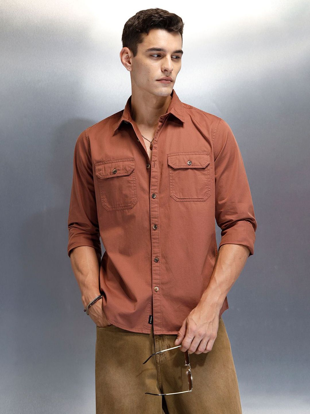 WROGN Men Slim Fit Casual Shirt-picture-26