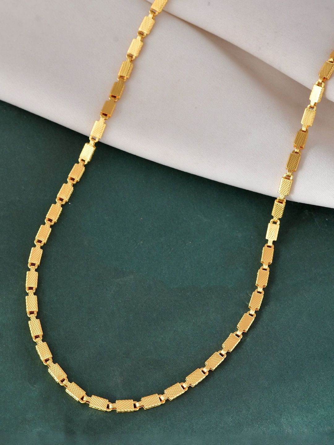 Jewels Nest Men Stainless Steel Gold-Plated Link Chain Minimal Chain-picture-21