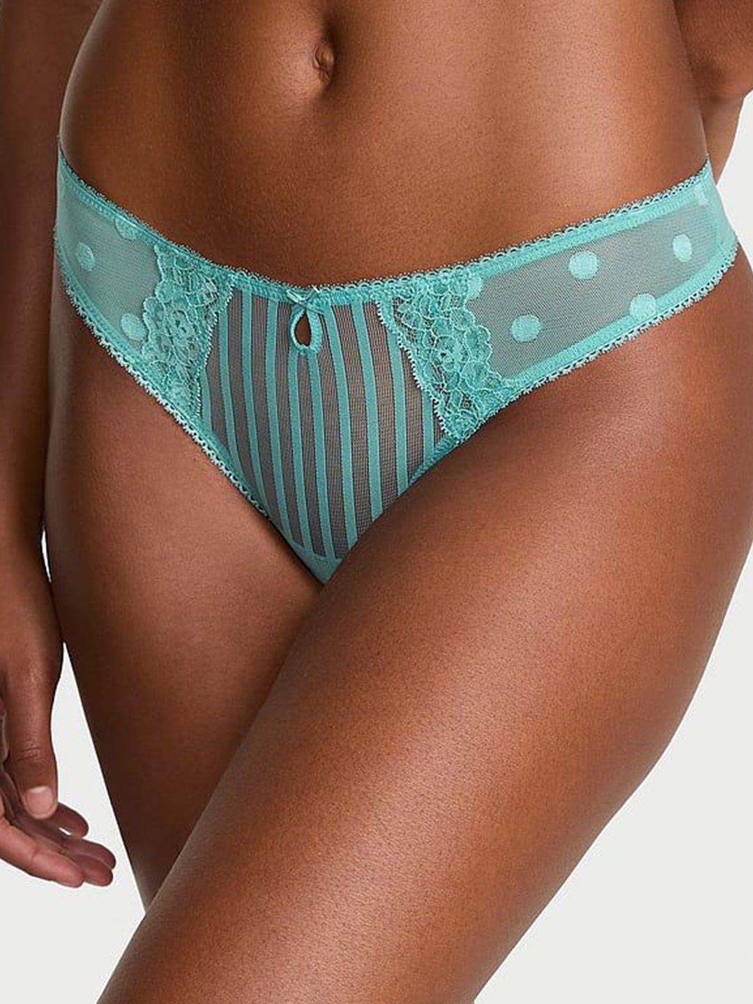 Victoria's Secret Women Lace Embroidered Low-Rise Thong Briefs-picture-27