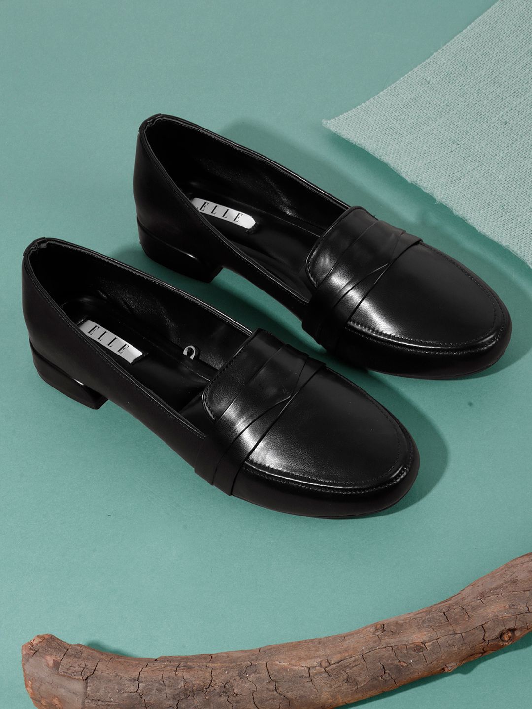 ELLE Women Solid Round Toe Closed Back Block Pumps-picture-12