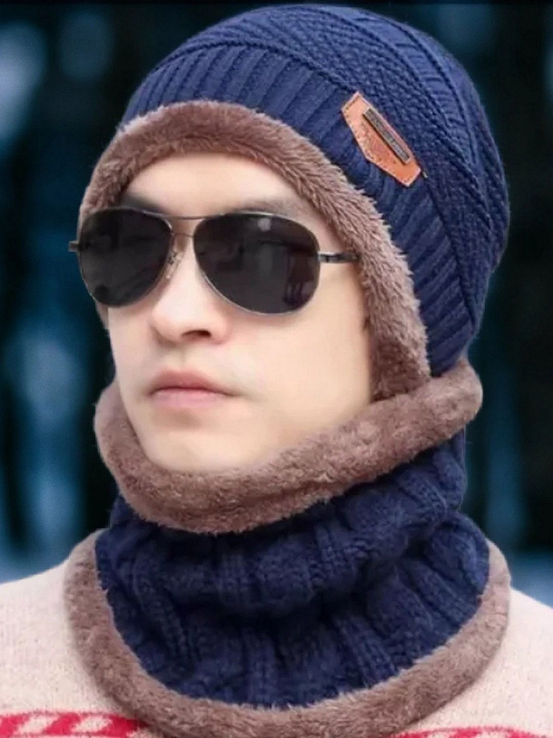 Infispace Men Woollen Beanie With Neck Warmer-image-14