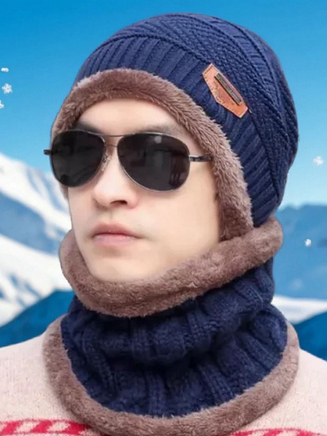 Infispace Men Cable Knit Woollen Beanie-image-21
