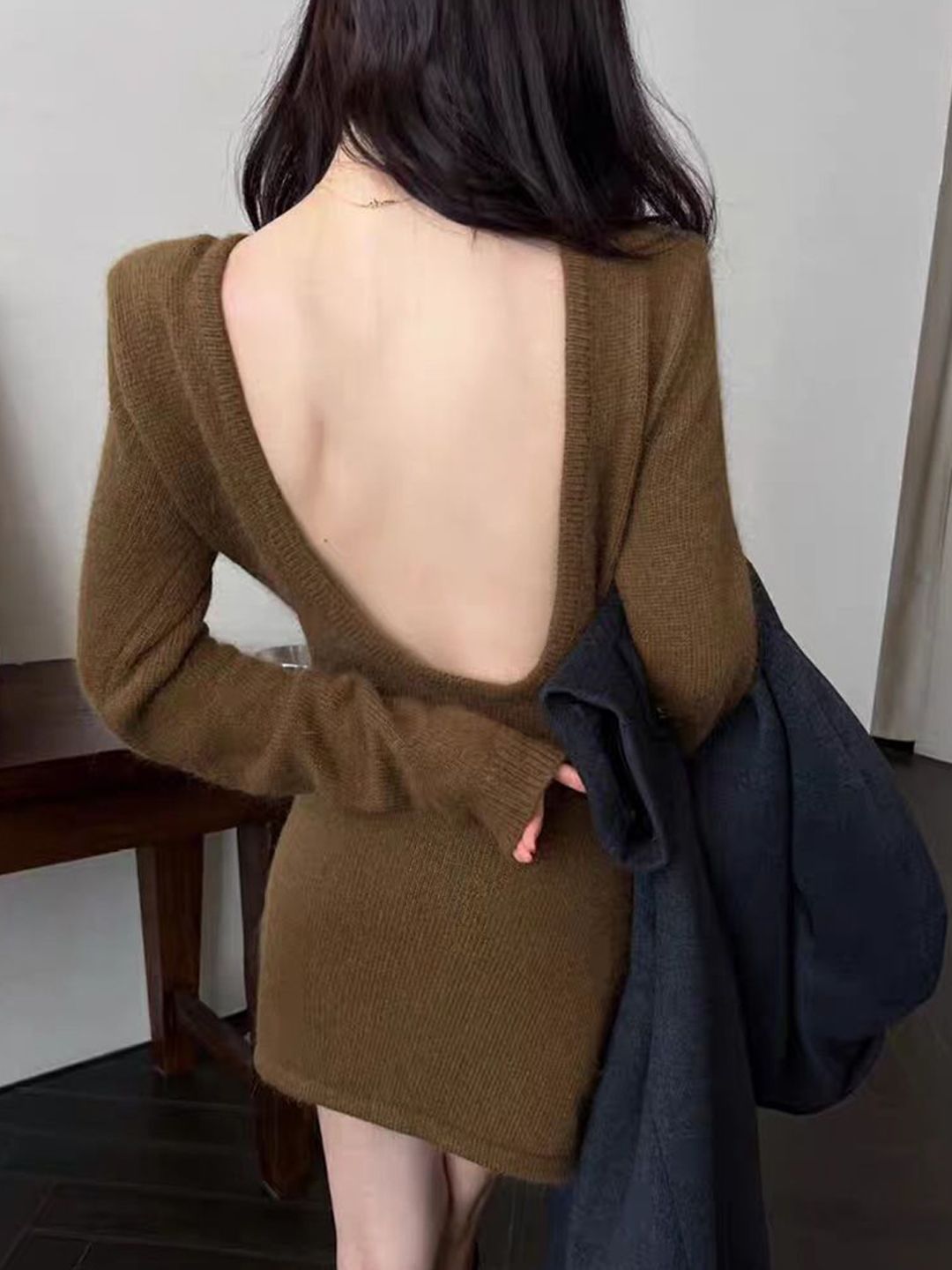 StyleCast x Revolte Backless Sheath Mini Dress view 3