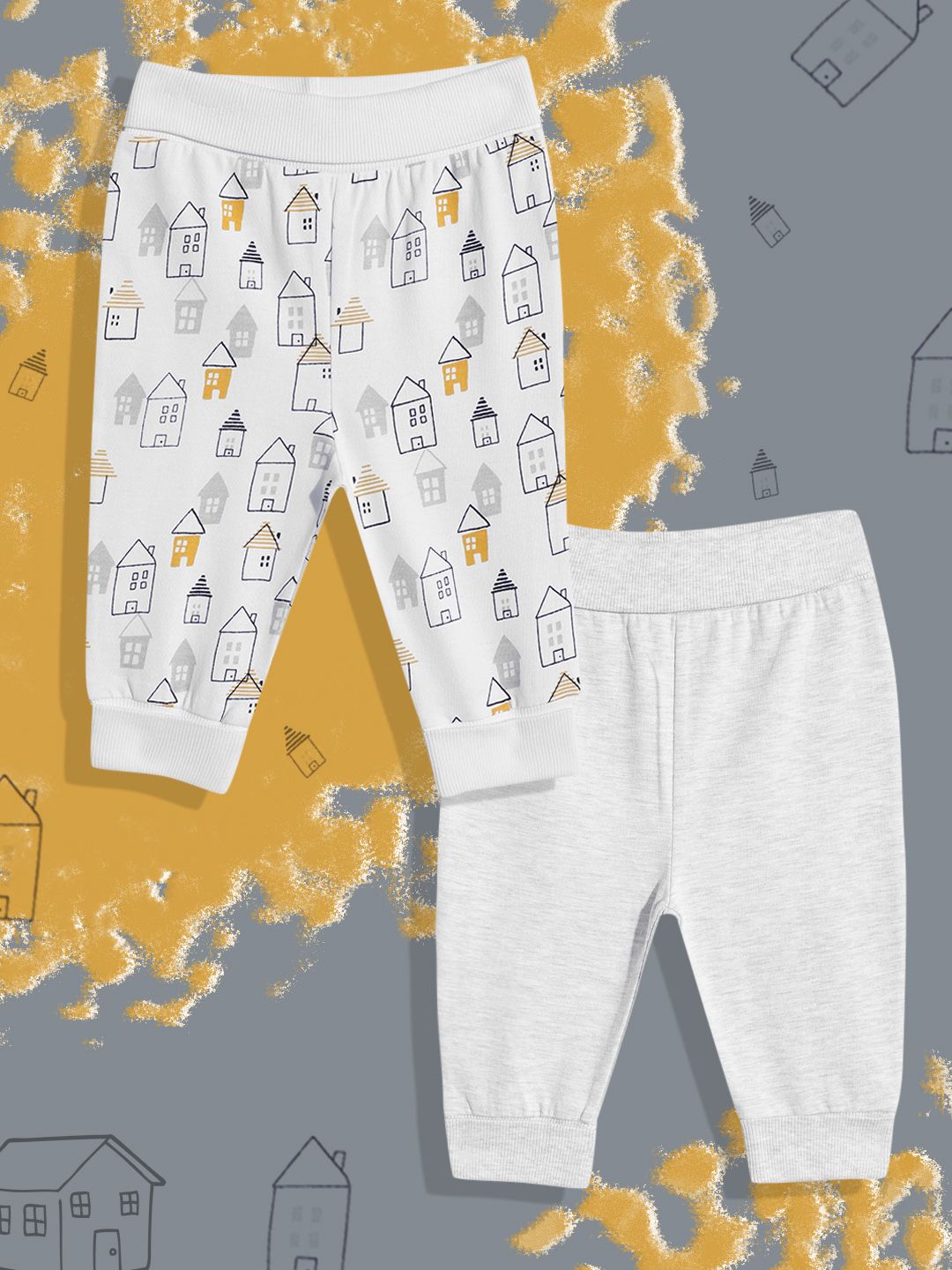 mothercare Infant Pack Of 2 Printed Pure Cotton Joggers-picture-33