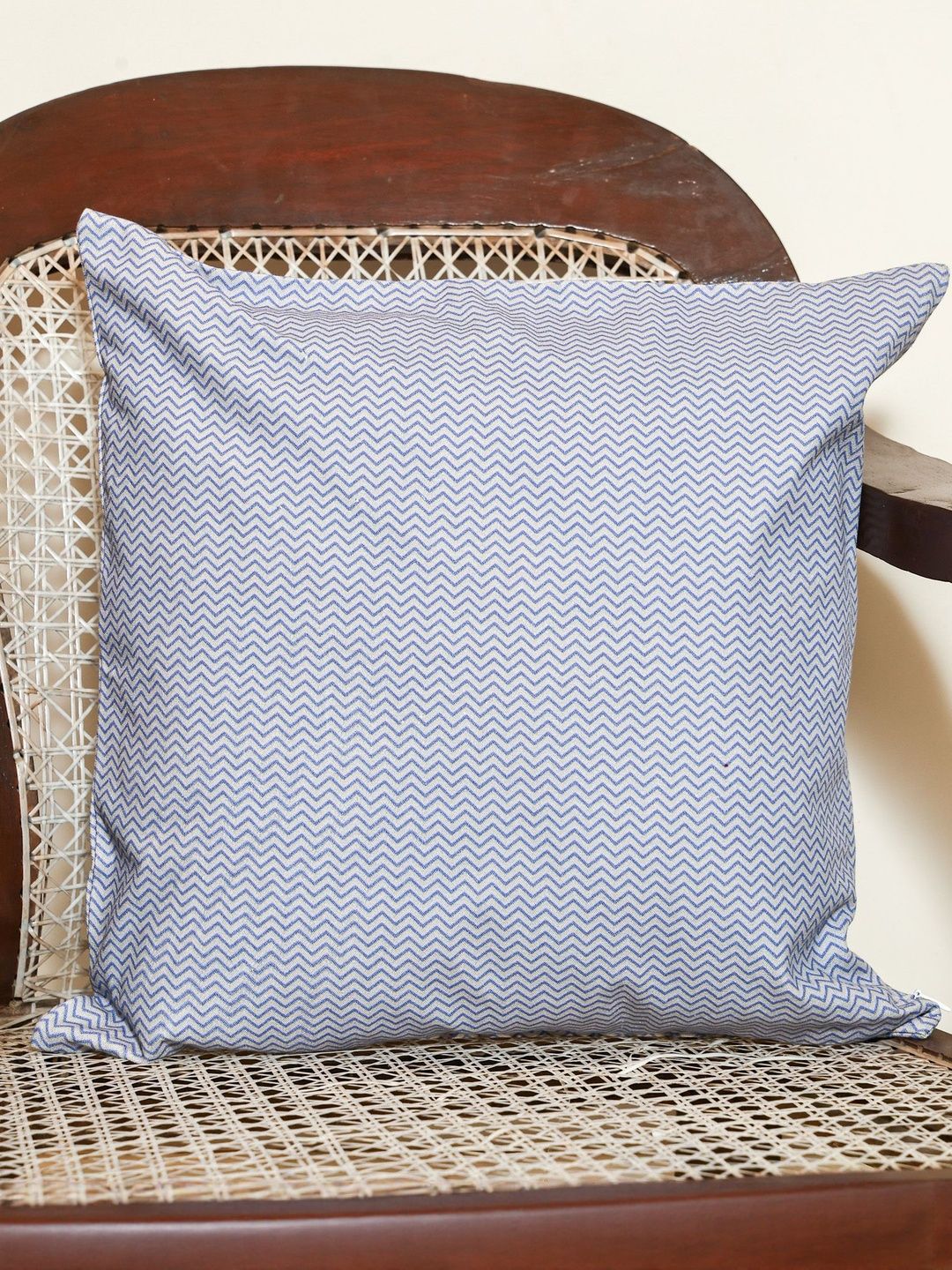 Sangria Cotton Multicoloured & Blue Square Cushion Covers-image-31