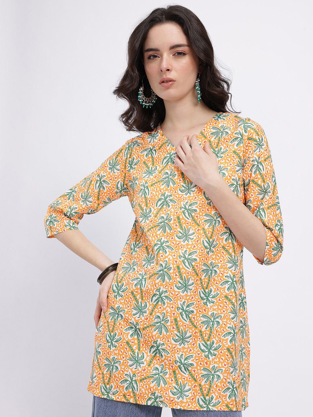Anouk Rustic Floral Printed V-Neck Kurti-picture-36