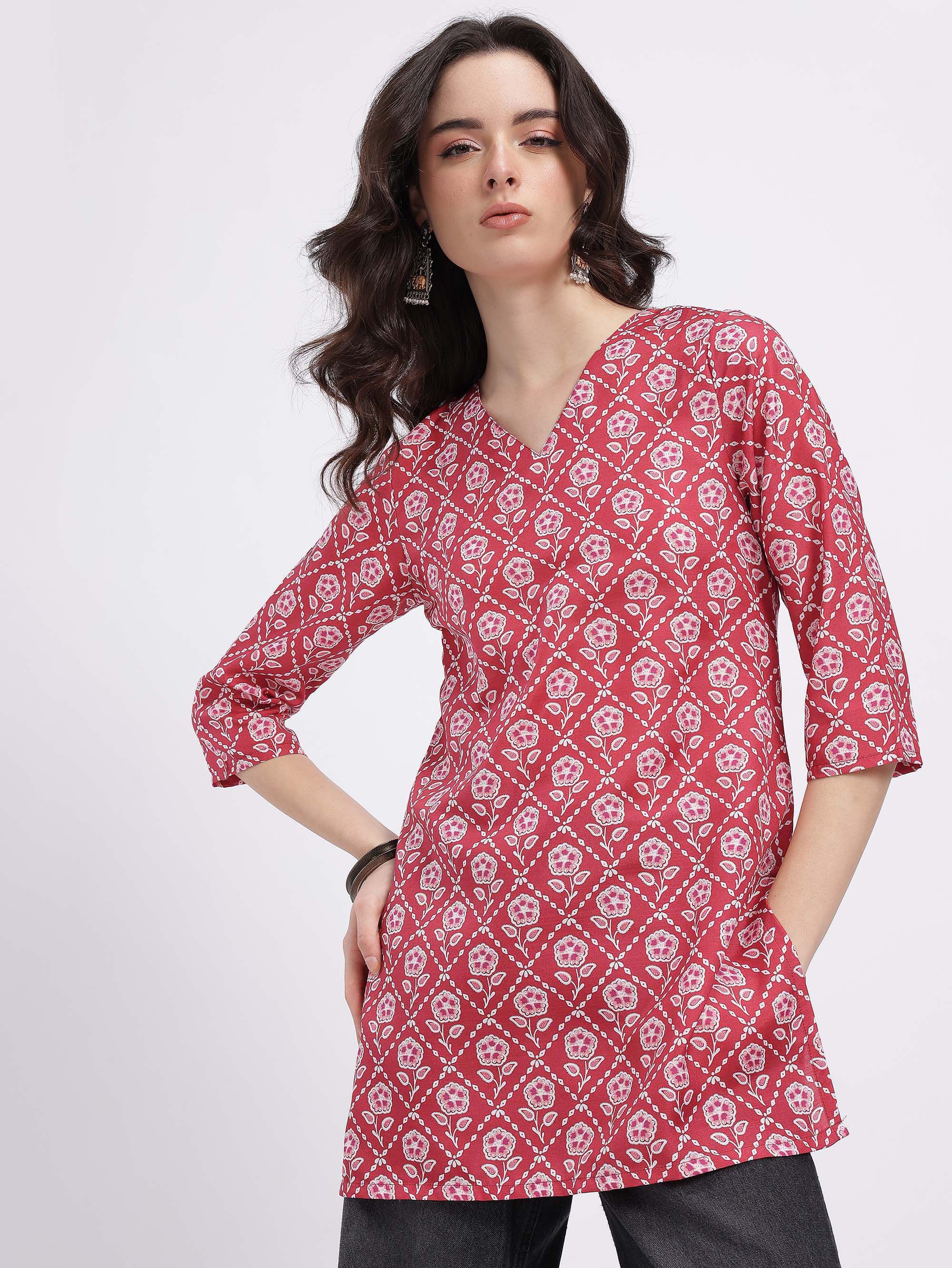 Anouk Rustic Floral Print Kurti-picture-20