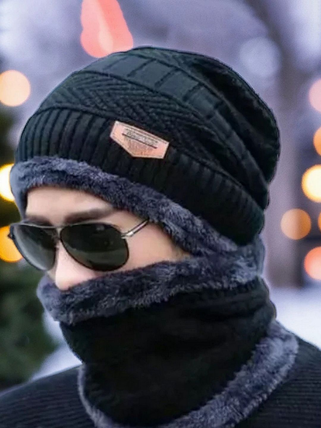 Infispace Unisex Beanie Cap With Neck Warmer-image-28