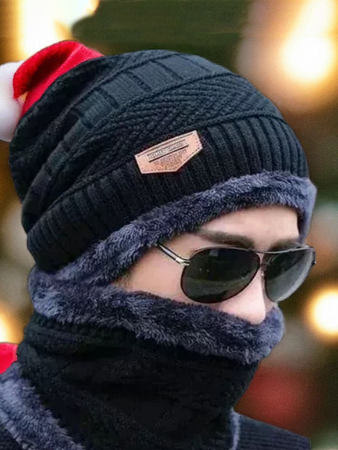 Infispace Unisex Woollen Beanie With Neck Warmer-picture-38