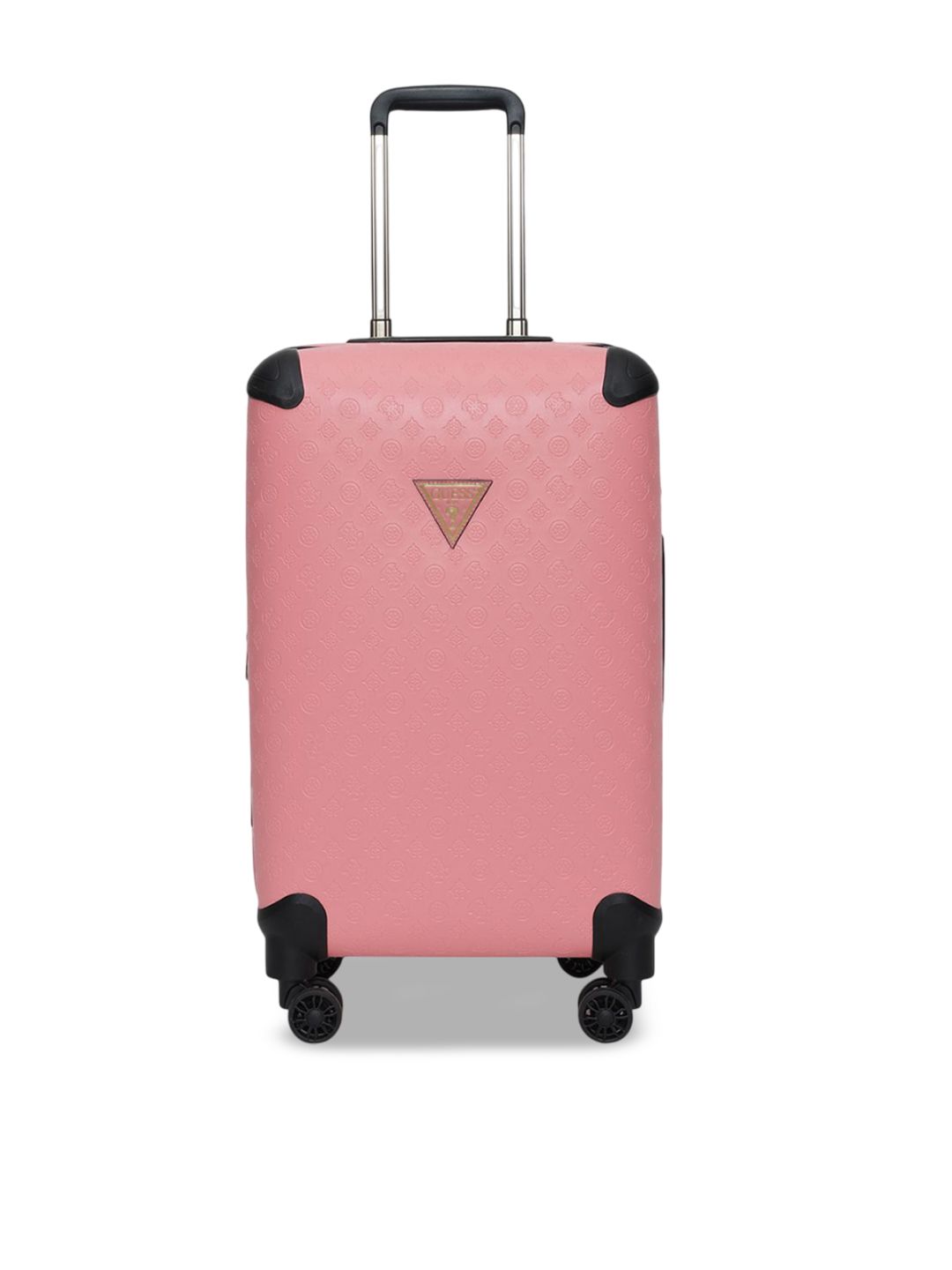 GUESS Women Textured Hard-Sided Water-Resistant Cabin Trolley Bag-image-18
