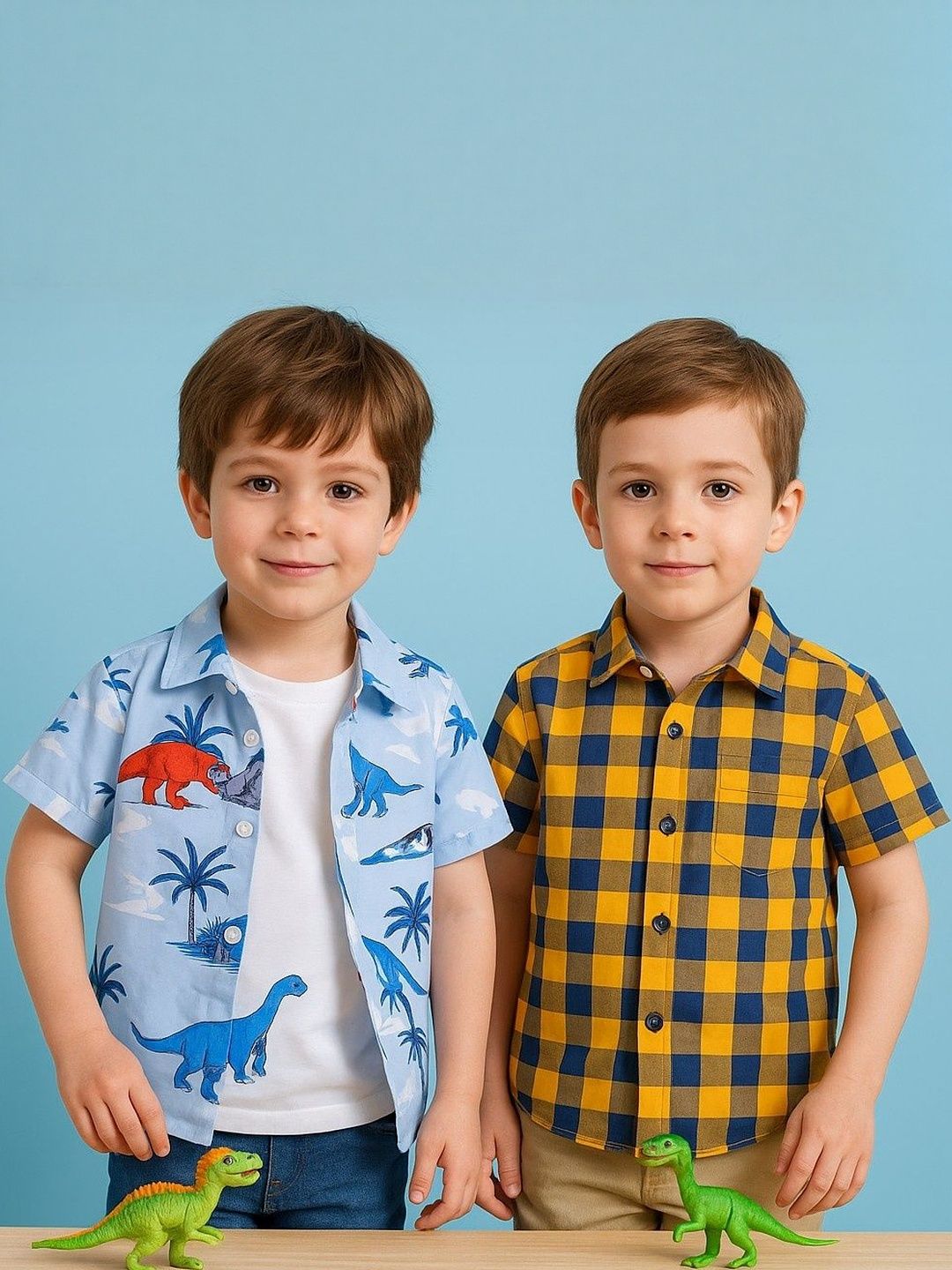 SHREE VANKIYA HANUMANJI FASHION Kids-Unisex Cotton Solid Casual Shirts-picture-34