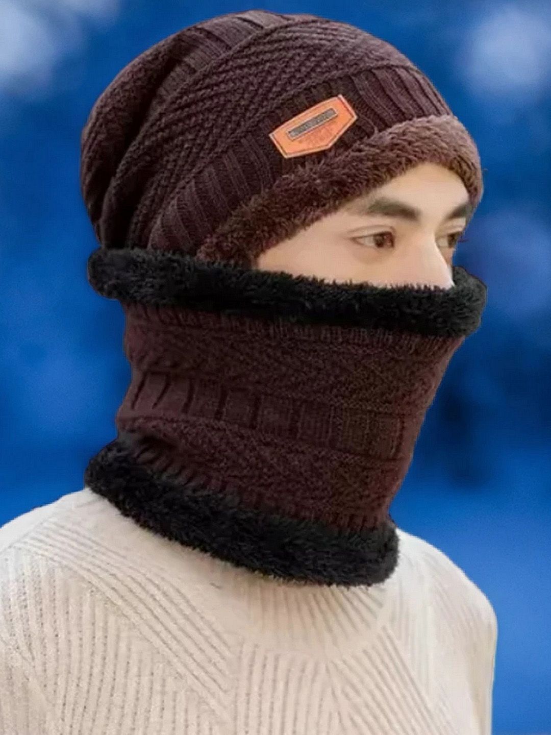 Infispace Men Woollen Beanie With Neck Warmer-picture-21