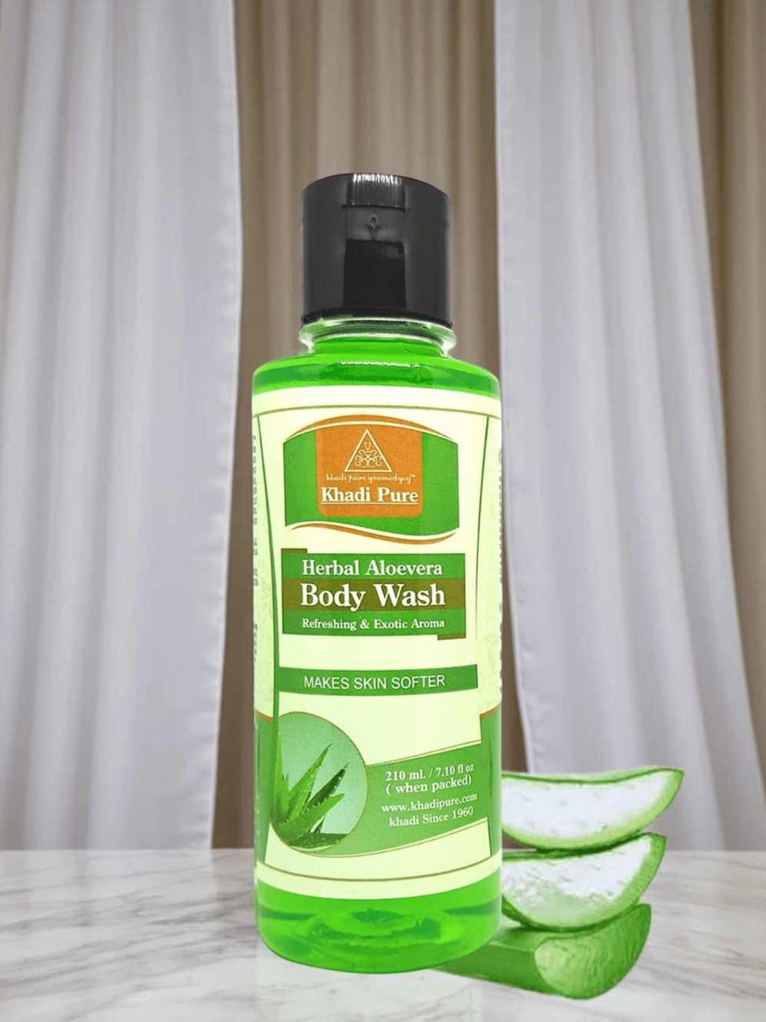 Khadi Pure Set Of 4 Herbal Aloe Vera Body Wash - 210 ml Each-picture-16