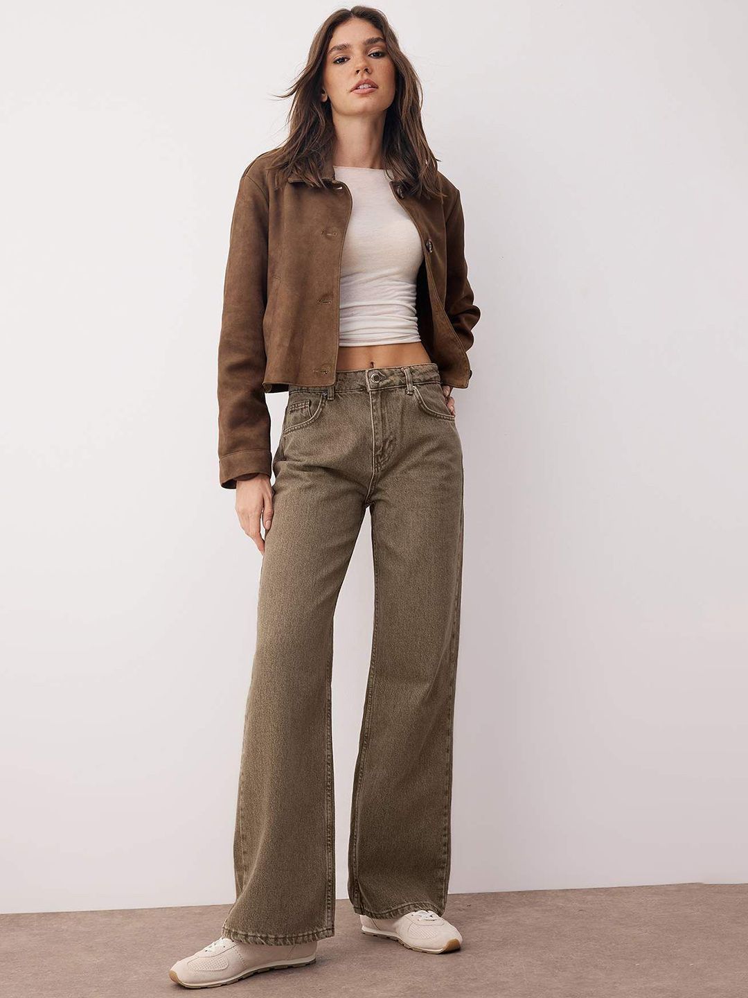 Trendyol Women Cotton Regular Fit Mid-Rise Clean Look Jeans