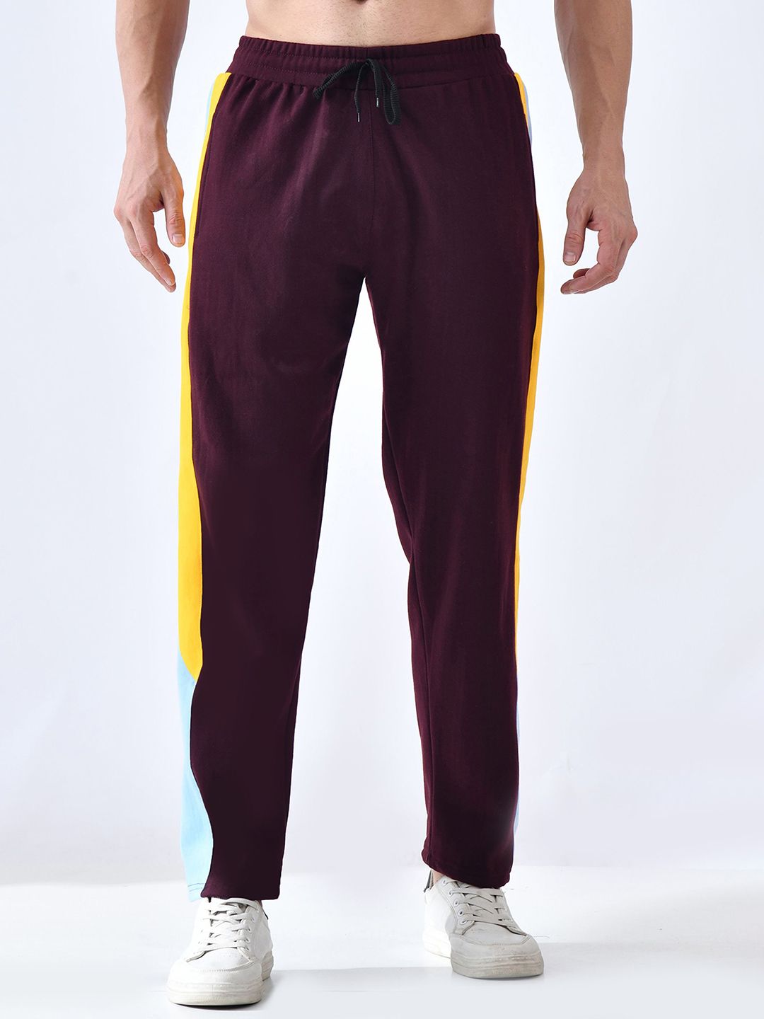 BAESD Men Mid-Rise Side Striped Track Pants-picture-13
