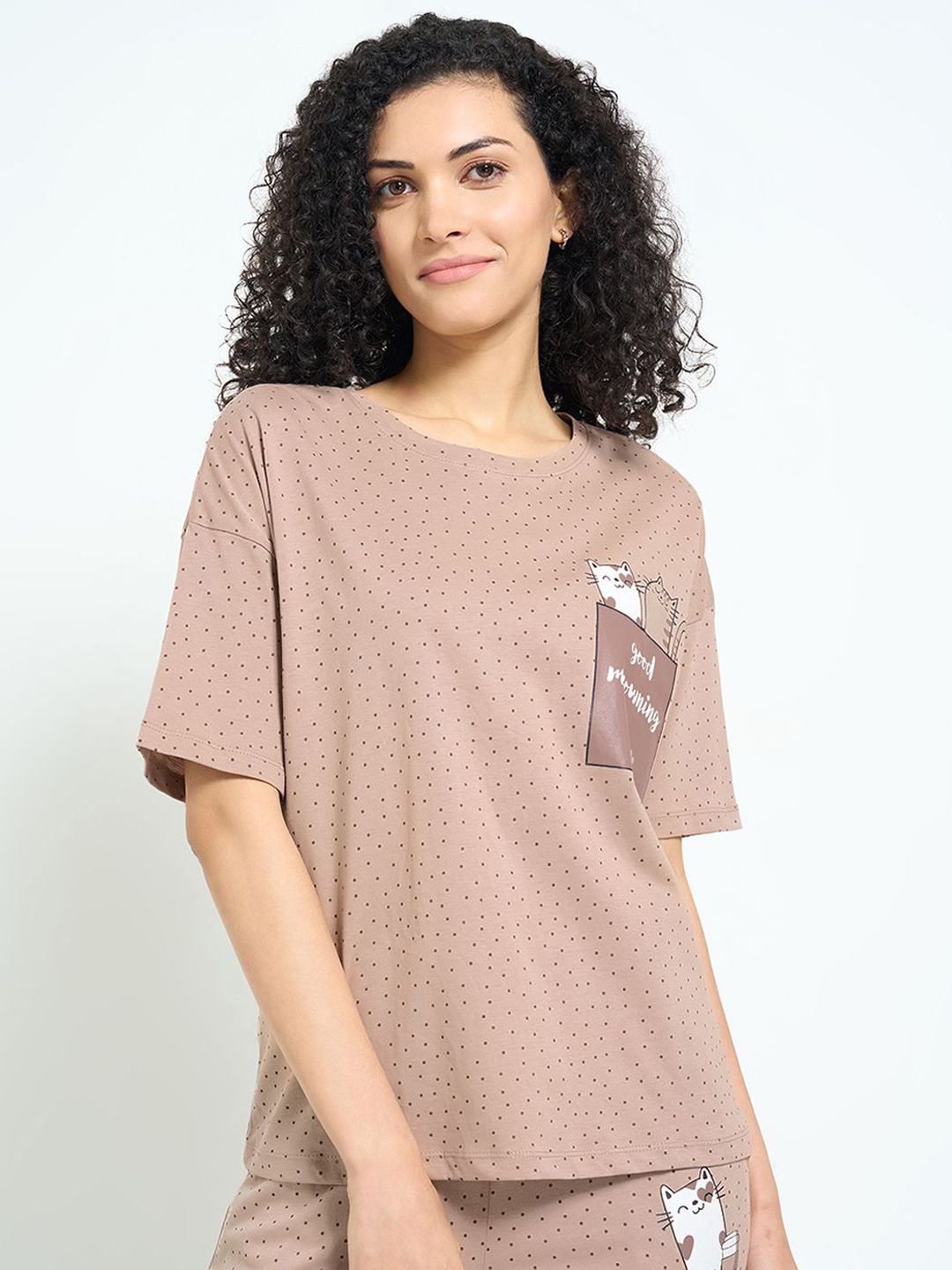 Dreamz by Pantaloons Printed Pure Cotton Round Neck Lounge T-Shirt-picture-22